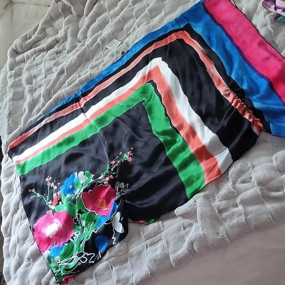 Bebe 100% SILK Asymmetrical Tunic Top/Dress | TAG ON NEVER WORN | Near Vintage - Picture 11 of 14